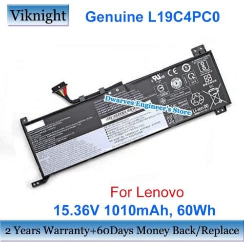 Genuine L19C4PC0 Battery For Lenovo 15.36V 1010mAh 60Wh Li-ion Rechargeable Laptop Batteries 4ICP4/62/100