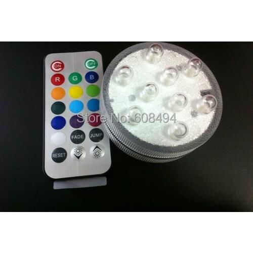 9 LED RGB Remote controlled submersible Floralyte led light assorted colour Waterproof Candle Lamp Christmas Wedding Party Decor