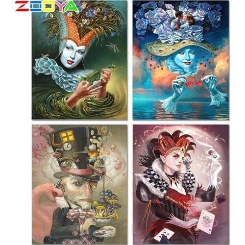 Full 5D Diy Diamond Paintings Poker Queen Picture Abstract Special Diamond Embroidery Poker Koningin Diamond Mosaic Decor 8Jh36