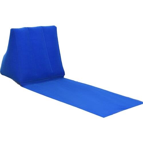 Outdoor Portable Beach Reclining Lounger Leisure Inflatable Beach Mat Foldable Waterproof Flocking Back-Rest 54.33*18.89*18.89in