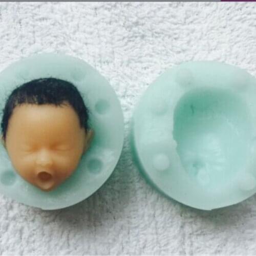 PRZY F1874 DIY Baby Head Silicone Mold Cake Decoration Mold Moulds Fondant Silicon Aroma Stone Rubber 001 Cute Eco-friendly