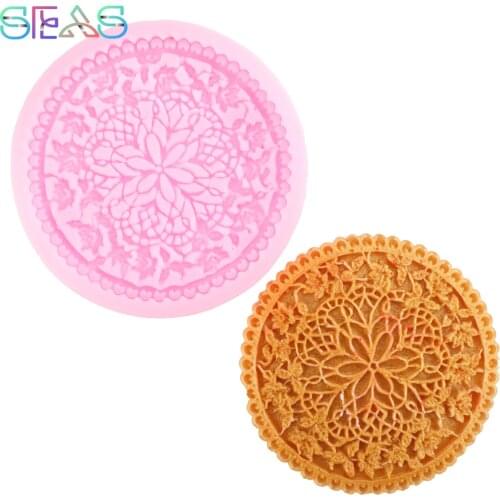 Cake Silicone Mold Chocolate Lace Plate Fondant Cake Decorating Tools Sugar Craft Molds Baking Molds Resin Molds