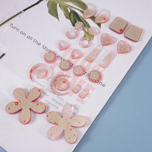 DIY Silicone Mold Earring Epoxy Resin Pendant Earrings Casting Silicone Mould for Crafts 3d Epoxy Resin for Jewelry Making