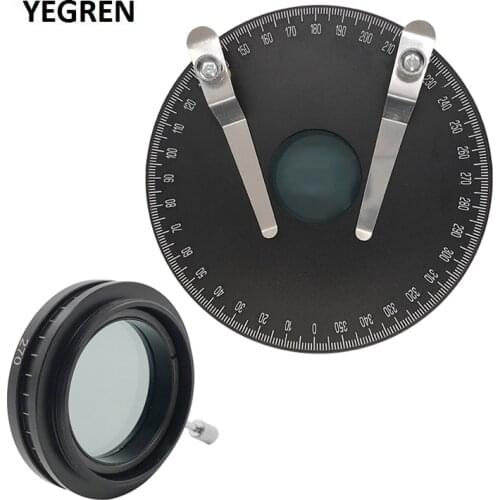 Stereo Microscope Simple Polarized Device Objective & Working Stage Polarized Lens Working Stage with 360 degree Scale and Clips