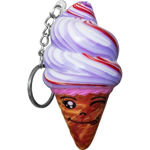 Jumbo Ice Cream Squishy Cute Cartoon Food Phone Straps Squeeze Toys Slow Rising Bread Scented Stress Relief Fun for Kid Gift Toy