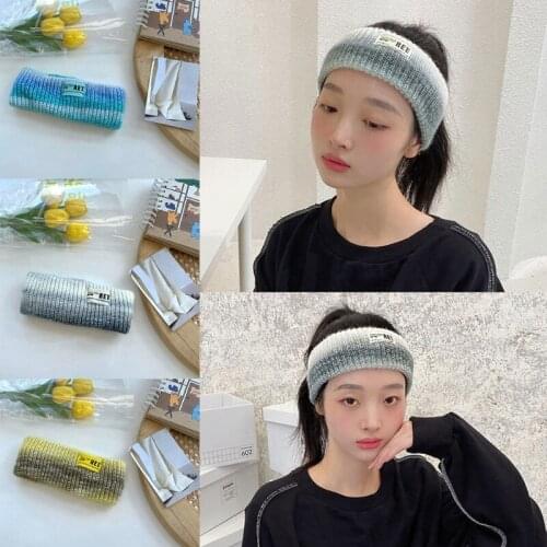 Knitted Headbands Wide Head Wrap Elastic Non Slip Winter Warm Hairbands Washing Face Workout Headbands for Women
