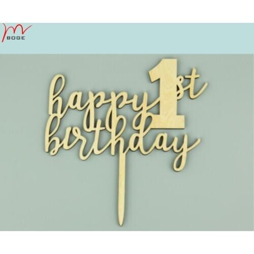 20pcsHappy 1st Birthday baby shower gift kids birthday cake topper banner