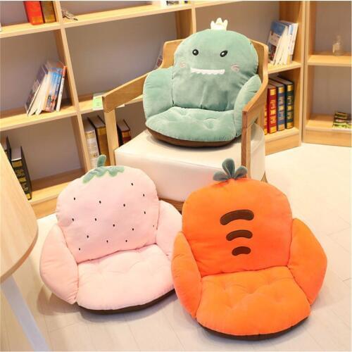 35*35*55cm Cartoon Office Chair Cushion Lumbar Back Support Thicken Home Seat Pad Pillow For Car Seat Chair Buttocks Pads
