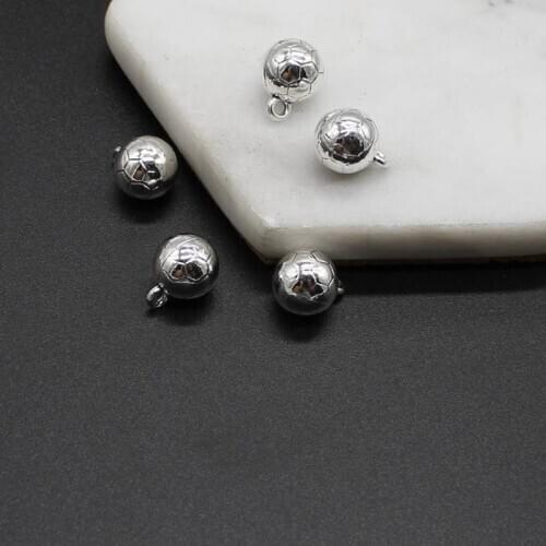 6pcs sports theme 3D football pendant diy jewelry alloy jewelry accessories pendant