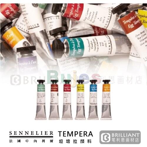 SENNELIER TEMPERA Artists' Watercolor Pigment, 21ml Professional Oil Paints In Single Tube,Non-toxic Materials,Strong Coverage