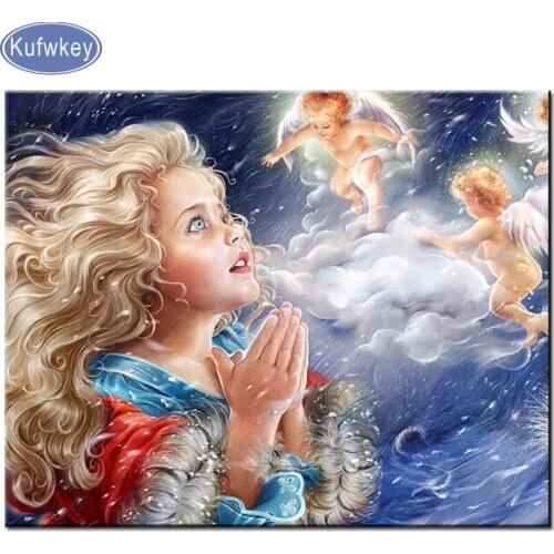 Diamond painting full square round cartoon girl Diamond Embroidery sale 3d Cross Stitch Mosaic diamond Pictures new year gift