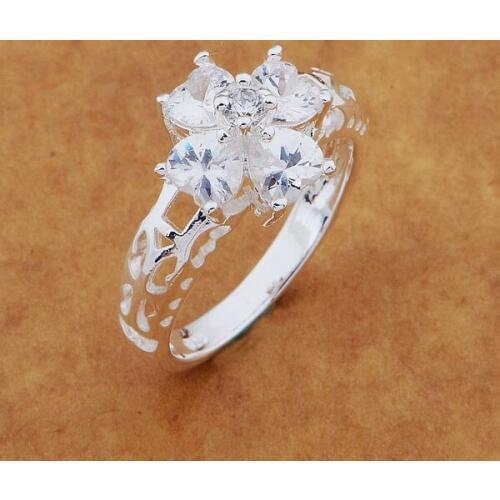 AR547 Hot sterling ring, fashion jewelry, transparent stone/glittering /axjajoqa aydajpka silver color