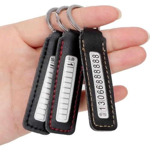 Keyring Anti-lost Phone Number Car Key Chain for Jeep Grand Cherokee Chrysler 300C Renegade Fiat Freemont