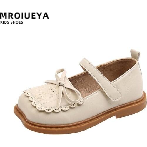 Children Girls Princess Leather White Patent Shoes Lovely Beautiful Flat With Fashion 5 To 8 With Arch Support 2021 School Autum