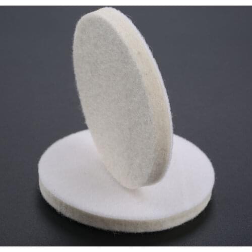 DRELD 2pc 3 Inch 75mm Polishing Pad Wool Felt Polishing Buffing Grind Round Wheel Polisher Disc Pad for Drill Dremel Rotary Tool