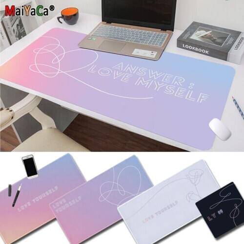 MaiYaCa Beautiful Anime Love yourself Flower kpop Locking Edge Mouse Pad Game Rubber PC Computer Gaming mousepad