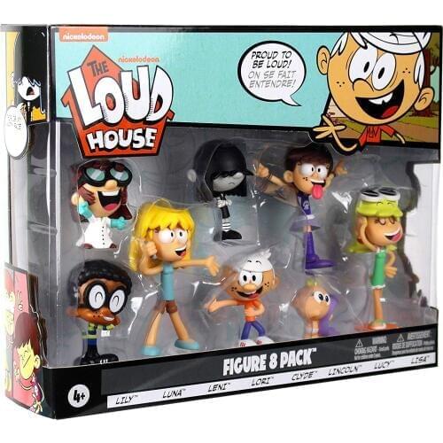 Loud House Action Figure toys 8 pieces/set Lincoln Clyde Lori Lily Leni Lucy Lisa Luna Figure Toys for Children christmas gift