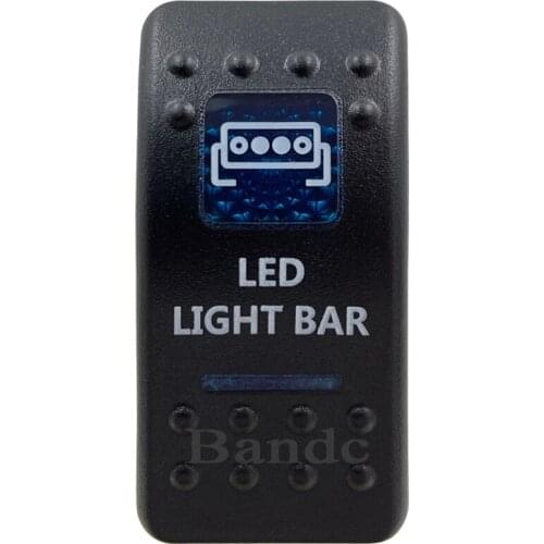 Cover Cap Only！Car Boat RV LED LIGHT BAR Rocker Switch Cover Cap Blue Window Labeled Control Cap Accessories