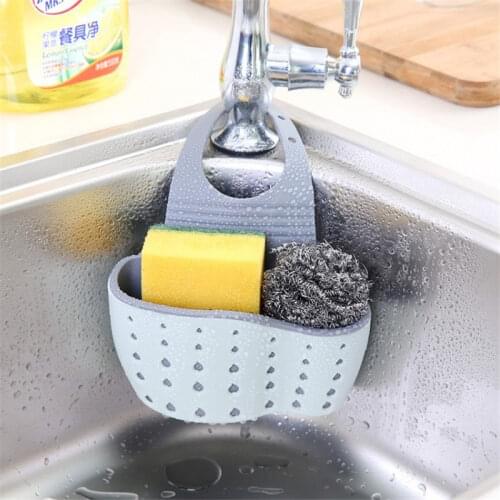 Kitchen Portable Basket Kitchen Gadgets Home Hanging Drain Basket Bag Bath Storage Utensils Sink Holder Kitchen Accessorie Tools