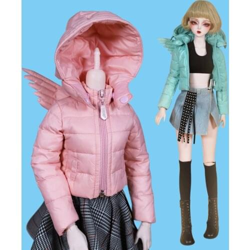 ICY DBS outfits for DREAM FAIRY Doll 1/3 BJD girls winter coat pink green down jacket