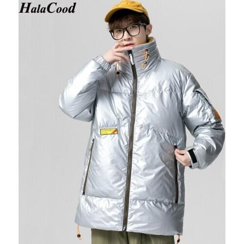 HALACOOD Men 2021 Winter New Casual Long Thick Waterproof Parkas Down Jacket Coat Men Outwear Fashion Pockets Parka Jacket 4XL