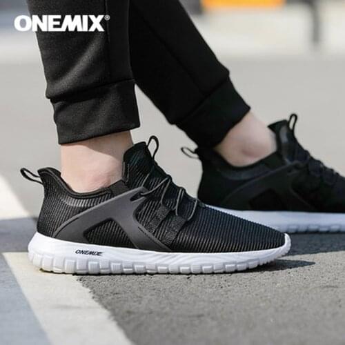 ONEMIX Slip on Mens Trainers Lightweight Breathable Casual Energy Sneakers Cushioning Sport outdoor jogging walking shoes