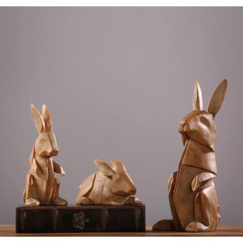 The Nordic modern minimalist cute rabbit ornaments Home Furnishing TV cabinet children room soft decoration