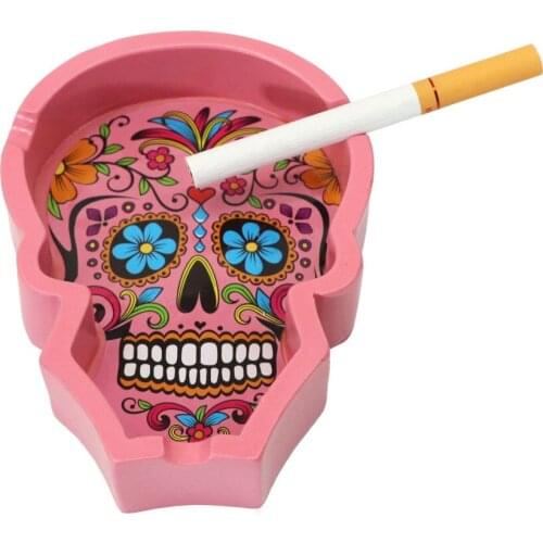 Halloween width Easter ghost head environmental protection ashtray resin material ghost head pattern ashtray total of 6 colors