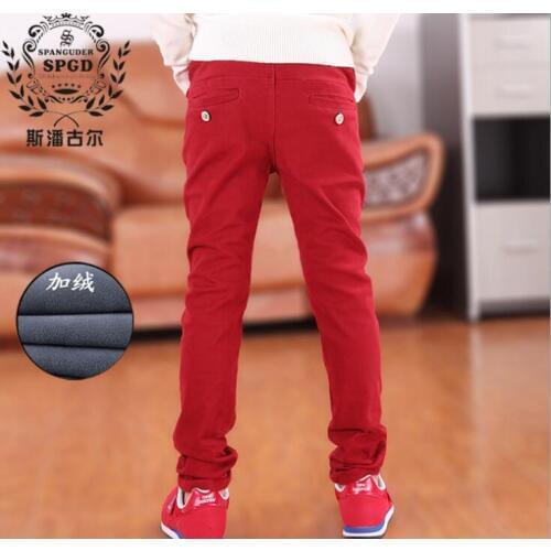 Boys casual pants 2017 winter brand kids long pants soild all-match british style fashion trousers for children 4 5 6 8 9 10 12