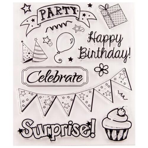 Transparent Stamps New 2020 happy Birthday Rubber Silicone Seal for DIY Scrapbooking Card Making Album Decoroation Crafts