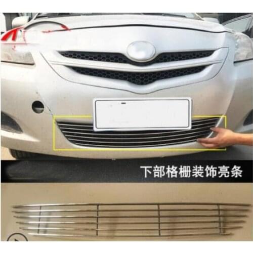 For Toyota Vios 2008 2009 2010 2011 2012 2013 Aluminium alloy Car front bumper Mesh Grille Around Trim Racing Grills