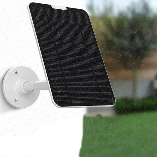 New Style 4W Solar Panel for Ring Video Doorbell 3 / 3 Plus,Weatherproof,13ft Power Cable(white) wall mount aluminum
