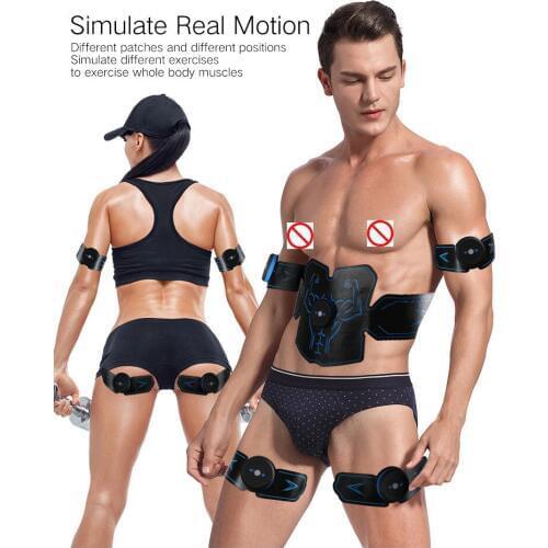 Entrenador de estimulador muscular Abdominal EMS equipo de Fitness entrenamiento músculos electroestimulador tóner ejercicio