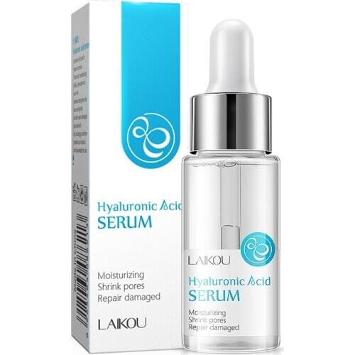 LAIKOU 15ml Hyaluronic Acid Serum Moisturizing Essence Face Cream Korean Shrink Pores LANBENA Acne Hyaluron Cosmetics Make Up
