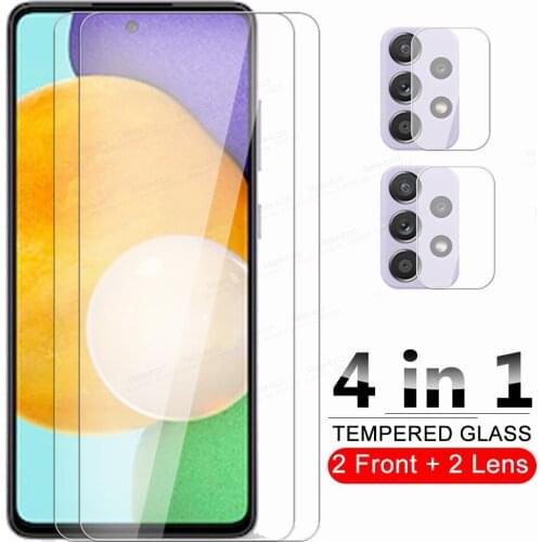 4 in 1 Camera Protective Glass For Samsung Galaxy A52 A42 A32 A72 A02 A12 A21S A51 A71 A31 A50 A70 M51 M31 Screen Protector Film