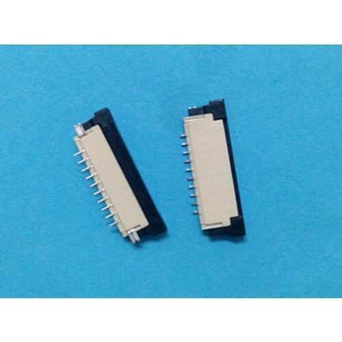 10pcs FPC Connector 1.0 Pitch 10 pin Drawer Upper Thickness 2.0mm