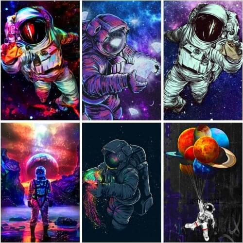 5D Diy Diamond Painting Space Astronaut Embroidery Full Drill Square Round Rhinestone Mosaic Cross Stitch Handmade Home Decor