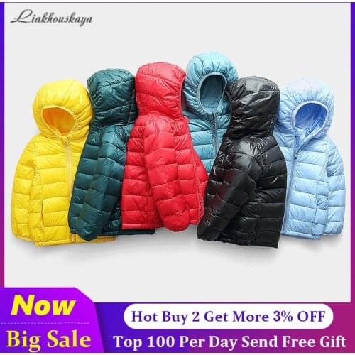Children Jacket Outerwear Boys Down Jackets For Girls Autumn Warm Down Hooded Coat Teenage Parka Kids Winter Jacket Clothes