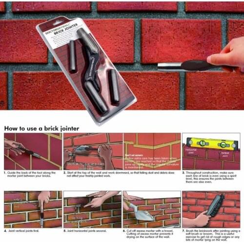 Wall Brick Jointer Barrel Jointer Set Masonry Tools 1/2-Inch 5/8-Inch 3/4-Inch And 7/8 Inch Masonry Tools-brick Jointer Mortar