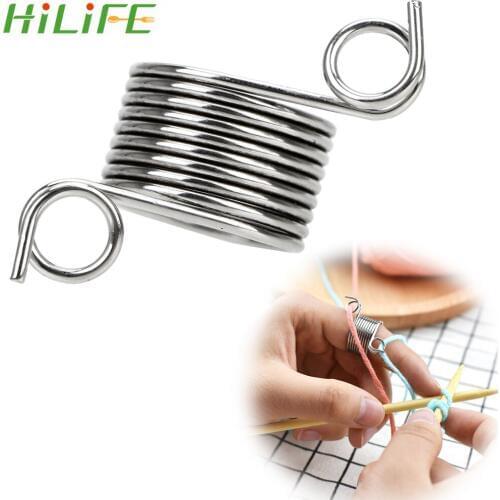 HILIFE Knuckle Assistant Ring Type Knitting Tools Finger Wear Thimble Yarn Jacquard Needle Needle Thimble Spring Guides