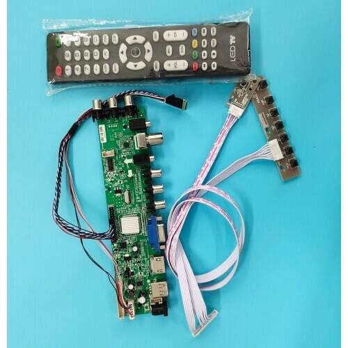 Kit For LTN145AT01-301/LTN145AT01-302 remote DVB-T2 Signal controller board VGA LED HDMI digital 1366X768 40pin WLED TV LVDS USB