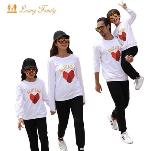 Family Matching Outfits Father Son Mother Daughter Tops Pants Spring Autumn T-Shirt Pant Set Family Clothing Men Women Children
