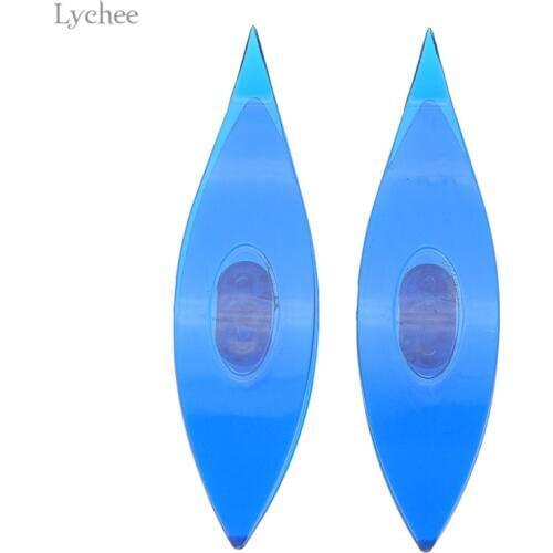 Lychee Life 2pcs/set Plastic Tatting Shuttle Tool For Lace Making Yarn Weaving Craft Tools Knitting Sewing Accessories