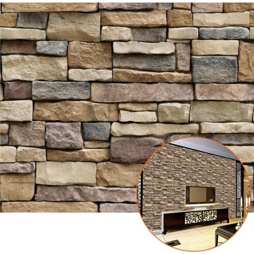 Wall Papers 3D Brick Stone 3D Wall Panels for Living Room for Kids Room Bedroom Home Decor 3D Waterproof Self adhesive Wallpaper