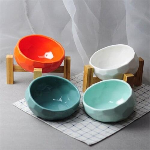 New Ceramic Cat Bowl Dog Bowl Pet Feeding Water Bowl Cat Puppy Feeder Product Supplies Pet Food and Water Bowls for Dogs New