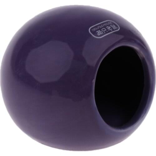 Adorable Ball Shape Hamster House Chinchilla Mini Hut Small Animal Ceramic Hideout Cave