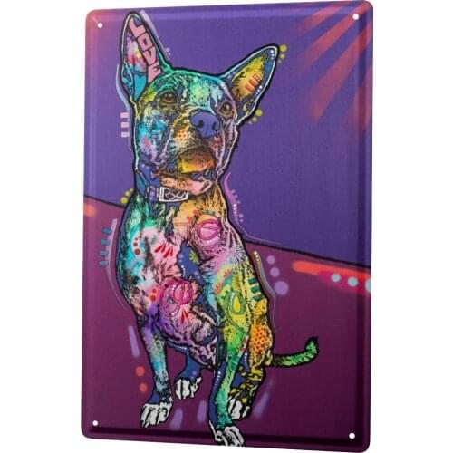 SINCE 2004 Tin Sign Metal Plate Decorative Sign Home Decor Plaques Breed Colorful Dog