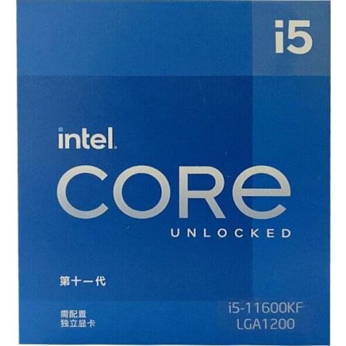 Original Intel Core i5-11600KF Processor 12M Cache up to 4.90GHz 6-Cores 12-Threads TDP-125W LGA1200 i5 11600KF Desktop CPU