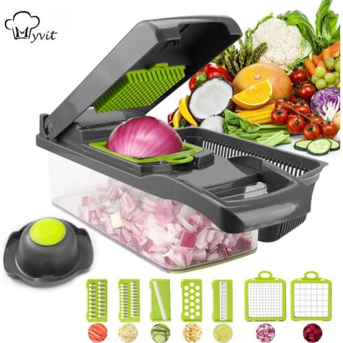 Vegetable Cutter Vegetable Slicer Fruit Peeler Grater for Vegetables Chopper Multi Drain Basket 8 In 1 Kitchen Gadgets