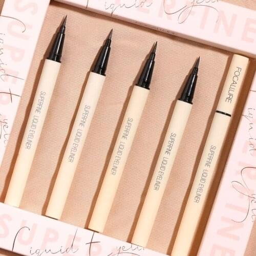 FOCALLURE Black Liquid Eyeliner Pencil Waterproof Quick-dry Long Lasting Soft Superfine Professional Eyes Liner Cosmetics